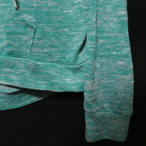 SWS, small, cropped knit hooded pullover sweater, kangaroo pockets, GUC - Picture 10 of 16
